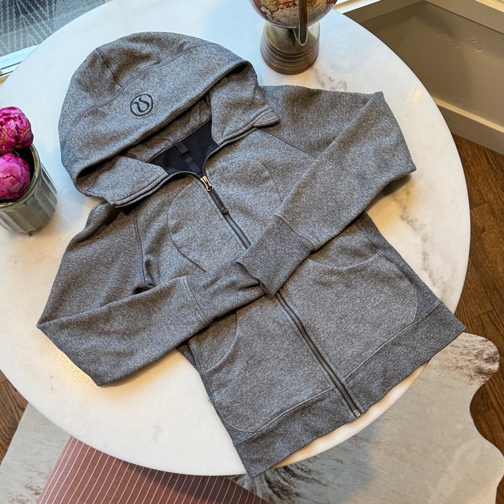 lululemon athletica Heather Gray Zip-Up Hoodie